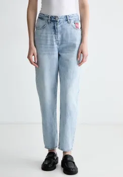 Tommy Jeans blugi mom fit pentru femei imagine