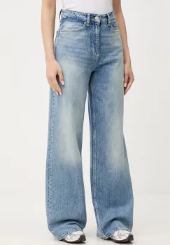 Tommy Jeans blugi wide leg pentru femei imagine