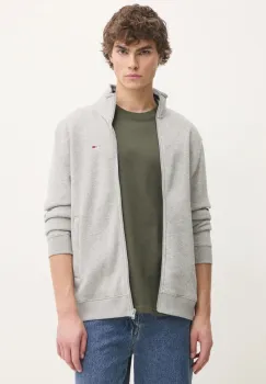 Tommy Jeans bluza barbati, culoarea gri, melanj, DM0DM20340 imagine