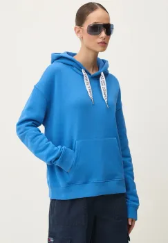 Tommy Jeans bluza femei, cu gluga, neted, DW0DW17794 imagine