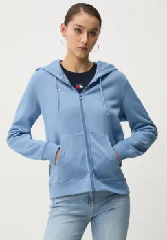 Tommy Jeans bluza femei, cu gluga, neted, DW0DW19729 imagine