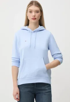 Tommy Jeans bluza femei, cu gluga, neted, DW0DW19958 imagine