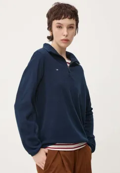 Tommy Jeans bluza femei, culoarea albastru marin, neted, DW0DW19751 imagine