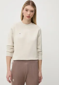 Tommy Jeans bluza femei, culoarea bej, neted, DW0DW19959 imagine