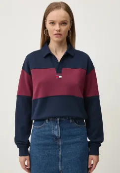 Tommy Jeans bluza femei, culoarea bordo, modelator, DW0DW18705 imagine