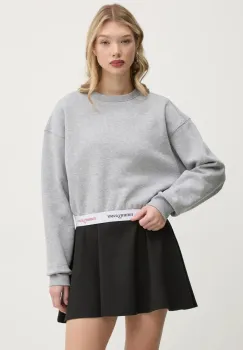 Tommy Jeans bluza femei, culoarea gri, melanj, DW0DW19402 imagine