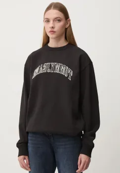 Tommy Jeans bluza femei, culoarea negru, cu imprimeu, DW0DW19713 imagine