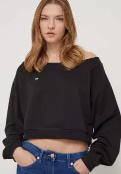 Tommy Jeans bluza femei, culoarea negru, neted imagine