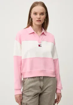 Tommy Jeans bluza femei, culoarea roz, modelator, DW0DW18705 imagine