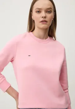 Tommy Jeans bluza femei, culoarea roz, neted, DW0DW19959 imagine