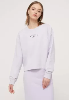 Tommy Jeans bluza femei, culoarea violet, cu imprimeu imagine
