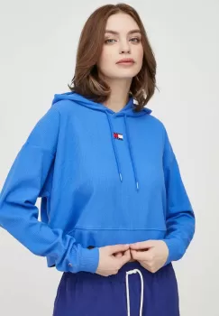 Tommy Jeans bluza lounge cu gluga, cu imprimeu imagine