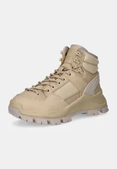 Tommy Jeans botine TJW FEMININE HYBRID BOOT culoarea bej, cu toc plat, EN0EN02553 imagine