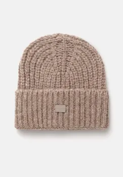 Tommy Jeans caciula din amestec de lana culoarea bej, din tricot gros, AW0AW16786 imagine