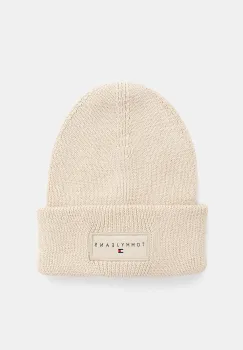 Tommy Jeans caciula din bumbac culoarea bej, AM0AM13666 imagine