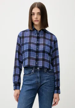 Tommy Jeans camasa culoarea bleumarin, cu guler clasic, relaxed, DW0DW21452 imagine
