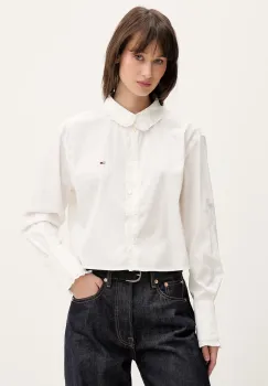 Tommy Jeans camasa de dama din bumbac imagine