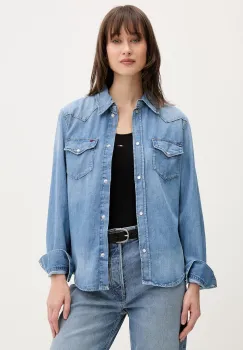 Tommy Jeans camasa de dama din denim imagine