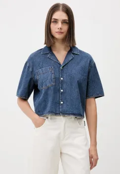 Tommy Jeans camasa de dama din denim imagine