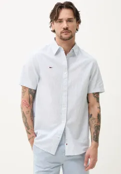 Tommy Jeans camasa din amestec de in barbati, cu guler clasic, regular, DM0DM20894 imagine