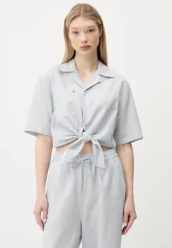 Tommy Jeans camasa din amestec de in femei, cu guler clasic, relaxed, DW0DW20286 imagine