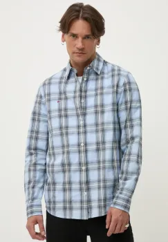 Tommy Jeans camasa din bumbac barbati, cu guler clasic, regular, DM0DM20885 imagine