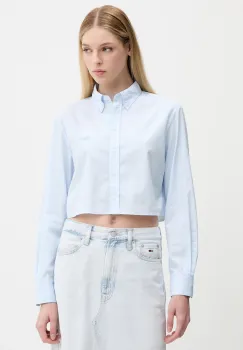 Tommy Jeans camasa din bumbac cu guler clasic, slim, DW0DW21400 imagine
