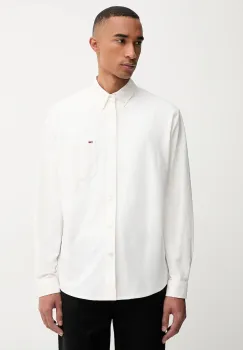 Tommy Jeans camasa din bumbac culoarea alb, cu guler button-down, relaxed, DM0DM21926 imagine