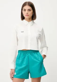 Tommy Jeans camasa din bumbac culoarea alb, cu guler clasic, slim, DW0DW21400 imagine
