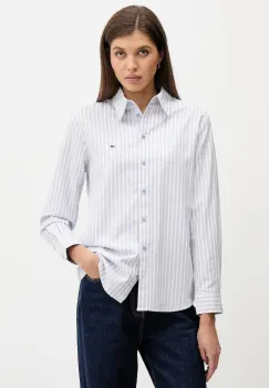 Tommy Jeans camasa din bumbac culoarea bej, cu guler clasic, regular, DW0DW19890 imagine