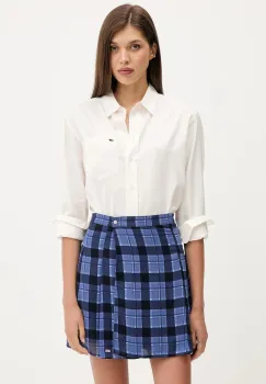Tommy Jeans camasa din bumbac culoarea bej, cu guler clasic, relaxed, DW0DW21451 imagine