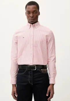 Tommy Jeans camasa din bumbac culoarea gri, cu guler button-down, slim, DM0DM20668 imagine