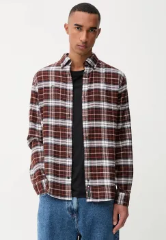 Tommy Jeans camasa din bumbac culoarea maro, cu guler button-down, regular, DM0DM22024 imagine