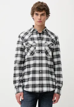 Tommy Jeans camasa din bumbac culoarea negru, cu guler clasic, regular, DM0DM22019 imagine