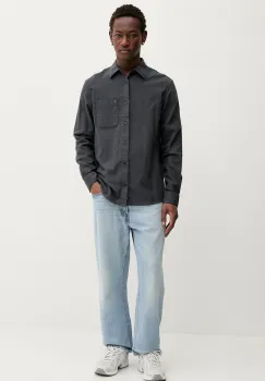 Tommy Jeans camasa din bumbac culoarea negru, cu guler clasic, regular, DM0DM22023 imagine