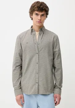 Tommy Jeans camasa din bumbac culoarea verde, cu guler button-down, regular, DM0DM22025 imagine
