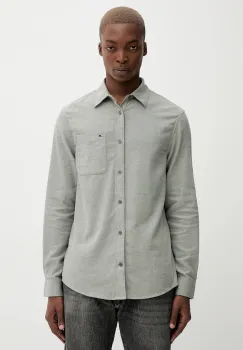 Tommy Jeans camasa din bumbac culoarea verde, cu guler clasic, regular, DM0DM22023 imagine