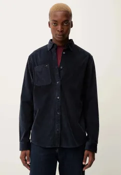 Tommy Jeans camasa din velur culoarea bleumarin, regular, DM0DM22021 imagine