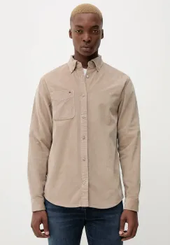 Tommy Jeans camasa din velur culoarea maro, regular, DM0DM22021 imagine