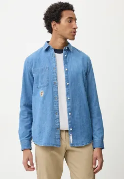 Tommy Jeans camasa jeans barbati, cu guler clasic, regular, DM0DM20459 imagine
