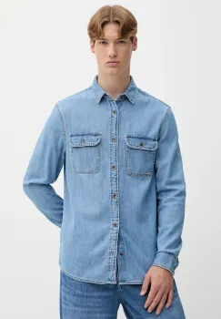 Tommy Jeans camasa jeans cu guler clasic, regular, DM0DM21727 imagine