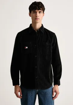 Tommy Jeans camasa pentru barbati din catifea reiata imagine