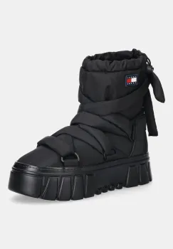 Tommy Jeans cizme de iarna TJW CHUNKY SNOW BOOT NYLON culoarea negru, EN0EN02842 imagine