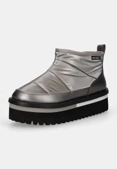 Tommy Jeans cizme de iarna TJW NYLON FLATFORM BOOT WL culoarea gri, EN0EN02689 imagine