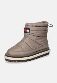 Tommy Jeans cizme de iarna TJW PADDED FLAT BOOT WL culoarea bej, EN0EN02725 imagine