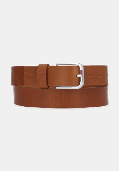 Tommy Jeans curea de piele barbati, culoarea maro, AM0AM13369 imagine
