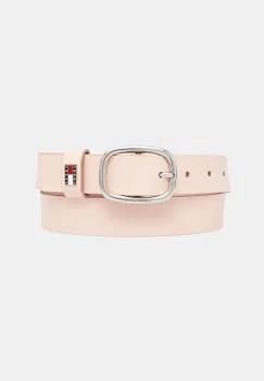 Tommy Jeans curea de piele culoarea bej, AW0AW15836 imagine