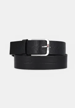 Tommy Jeans curea de piele culoarea negru, AM0AM13413 imagine
