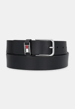 Tommy Jeans curea de piele culoarea negru, AM0AM13414 imagine