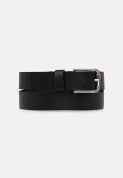 Tommy Jeans curea de piele culoarea negru, AM0AM13686 imagine